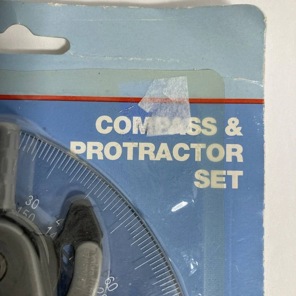 Compass and Protractor Set -2 Pieces for Math Geometry Art‎ Drawing Drafting